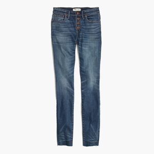 Madewell 9 inch high rise button front jeans